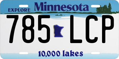 MN license plate 785LCP