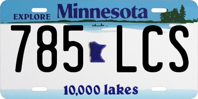 MN license plate 785LCS
