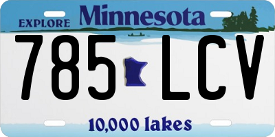 MN license plate 785LCV