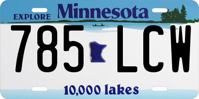 MN license plate 785LCW