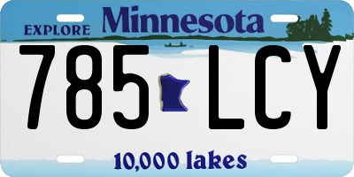 MN license plate 785LCY
