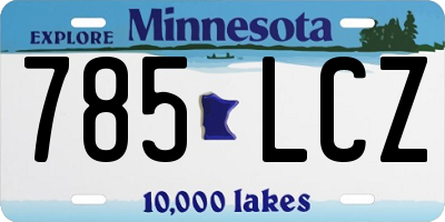 MN license plate 785LCZ