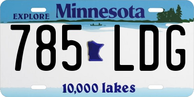 MN license plate 785LDG