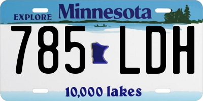 MN license plate 785LDH