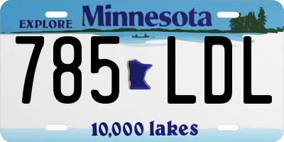 MN license plate 785LDL