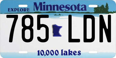 MN license plate 785LDN