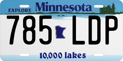 MN license plate 785LDP