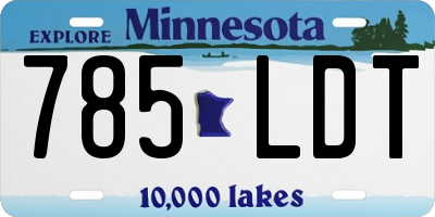 MN license plate 785LDT