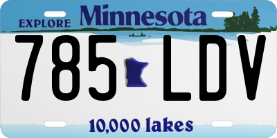 MN license plate 785LDV