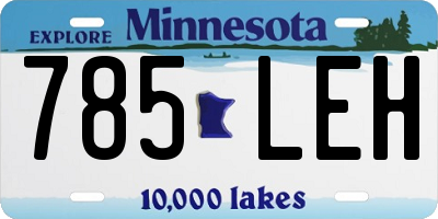 MN license plate 785LEH