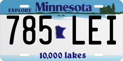 MN license plate 785LEI