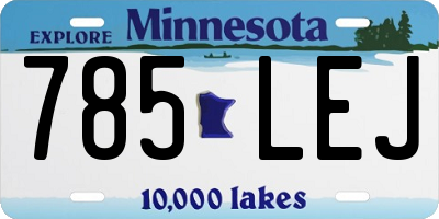 MN license plate 785LEJ
