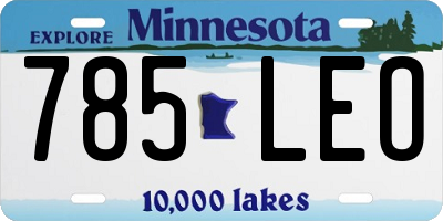 MN license plate 785LEO
