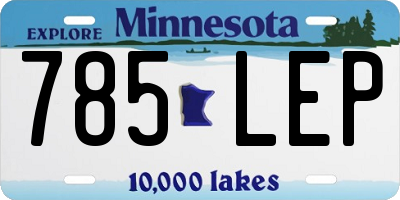MN license plate 785LEP