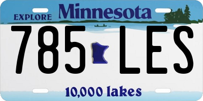 MN license plate 785LES
