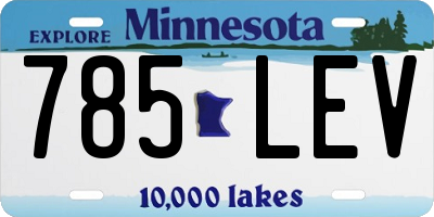 MN license plate 785LEV
