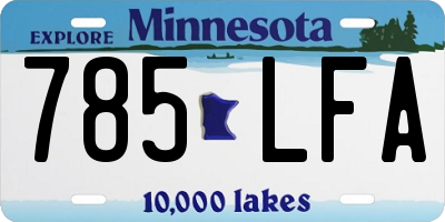 MN license plate 785LFA