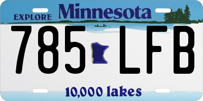 MN license plate 785LFB