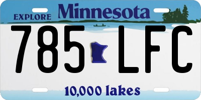 MN license plate 785LFC