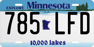 MN license plate 785LFD