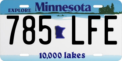 MN license plate 785LFE