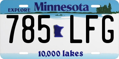 MN license plate 785LFG