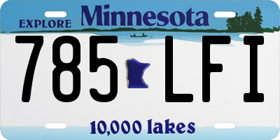 MN license plate 785LFI
