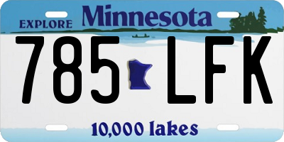 MN license plate 785LFK