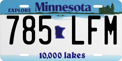MN license plate 785LFM