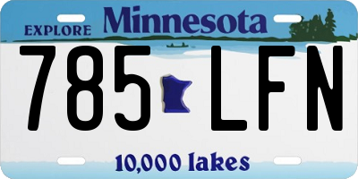 MN license plate 785LFN