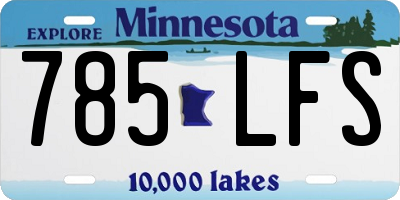 MN license plate 785LFS