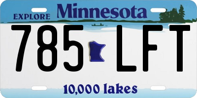 MN license plate 785LFT