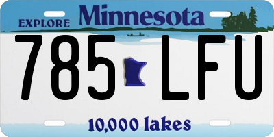 MN license plate 785LFU