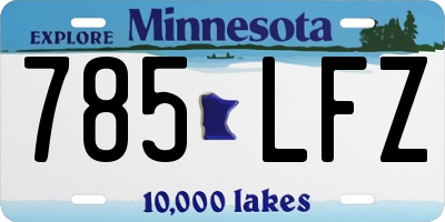 MN license plate 785LFZ