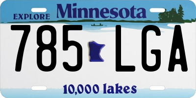 MN license plate 785LGA