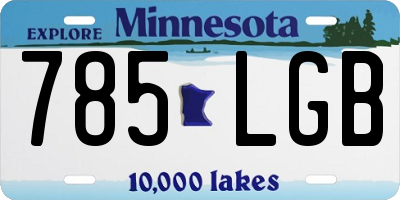 MN license plate 785LGB