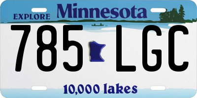 MN license plate 785LGC