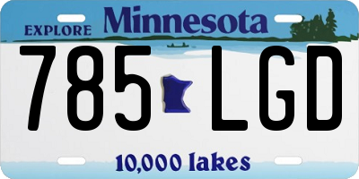 MN license plate 785LGD