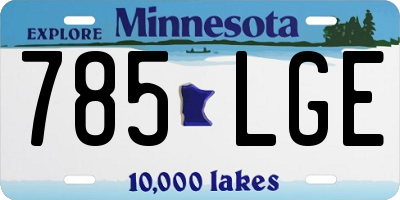 MN license plate 785LGE