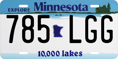 MN license plate 785LGG