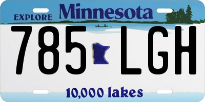 MN license plate 785LGH