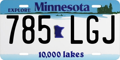 MN license plate 785LGJ