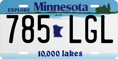 MN license plate 785LGL