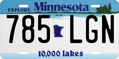 MN license plate 785LGN