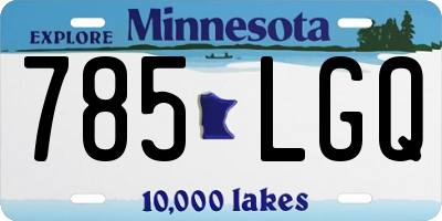MN license plate 785LGQ