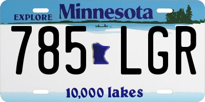 MN license plate 785LGR