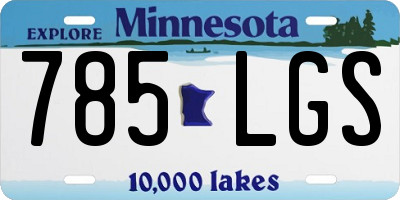 MN license plate 785LGS