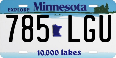 MN license plate 785LGU