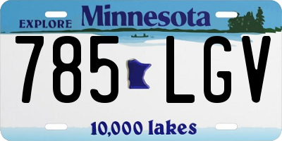 MN license plate 785LGV
