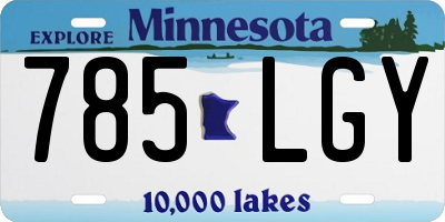 MN license plate 785LGY
